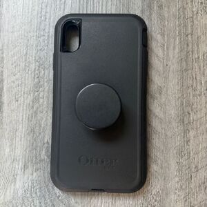 OtterBox iPhone Xs Max Black Case with Integrated PopSocket